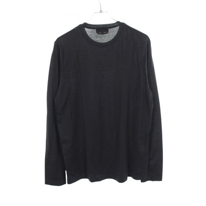 Hermes Long Sleeve T-Shirt H Embroidery Crew Neck Cotton — view 2