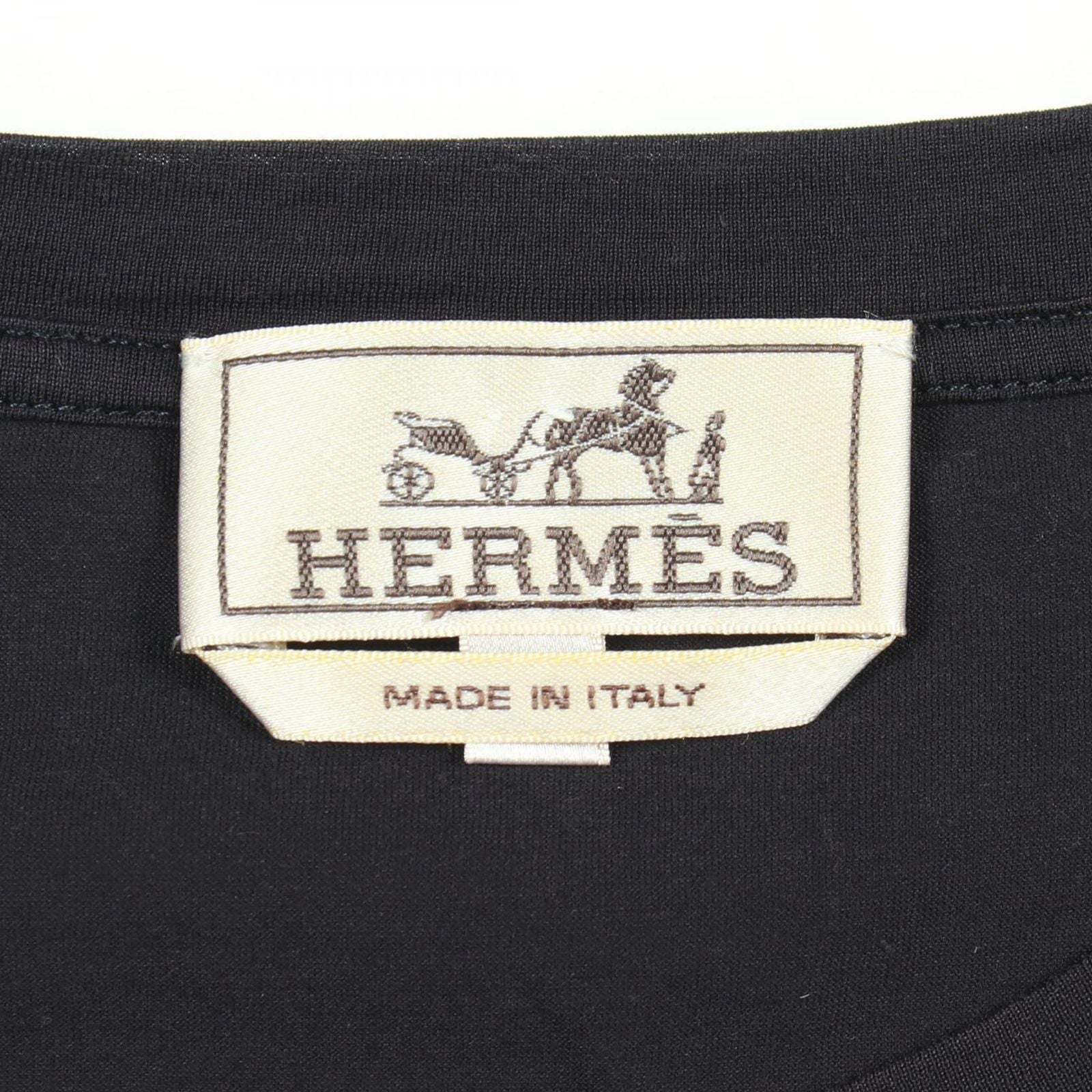 Hermes Long Sleeve T-Shirt H Embroidery Crew Neck Cotton — view 3