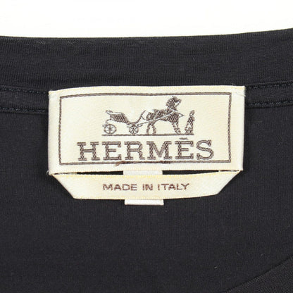 Hermes Long Sleeve T-Shirt H Embroidery Crew Neck Cotton — view 3