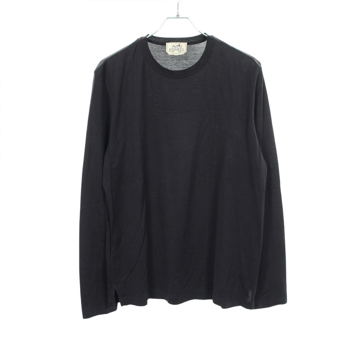 Hermes Long Sleeve T-Shirt H Embroidery Crew Neck Cotton
