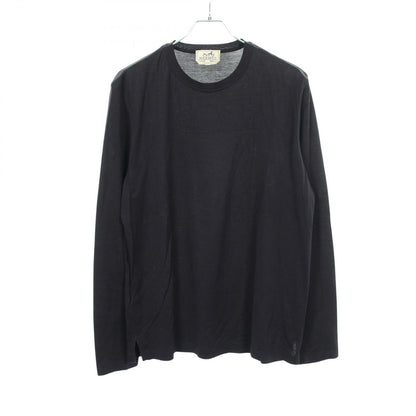 Hermes Long Sleeve T-Shirt H Embroidery Crew Neck Cotton