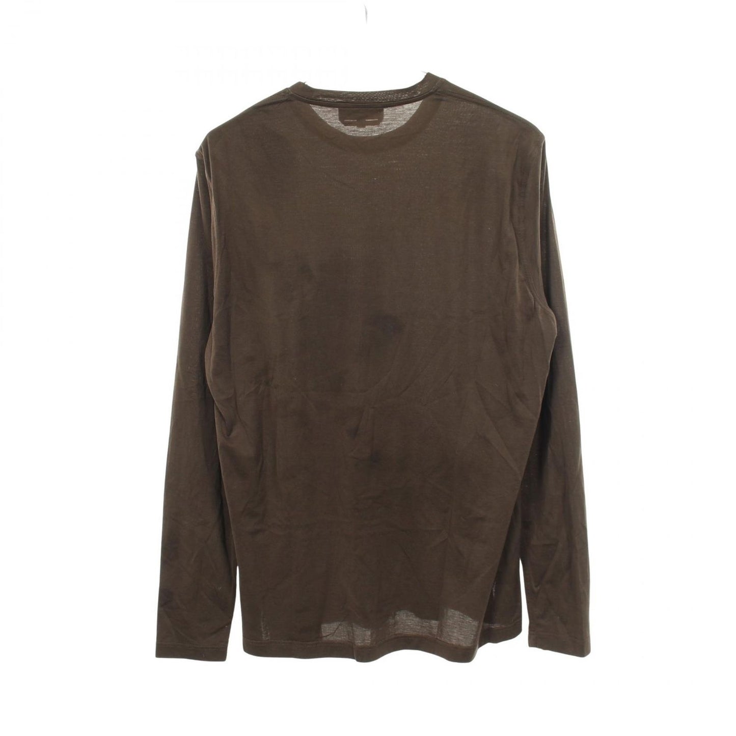 Hermes Long Sleeve T-Shirt H Embroidery Crew Neck Cotton — view 2