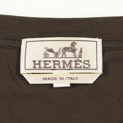 Hermes Long Sleeve T-Shirt H Embroidery Crew Neck Cotton — view 3