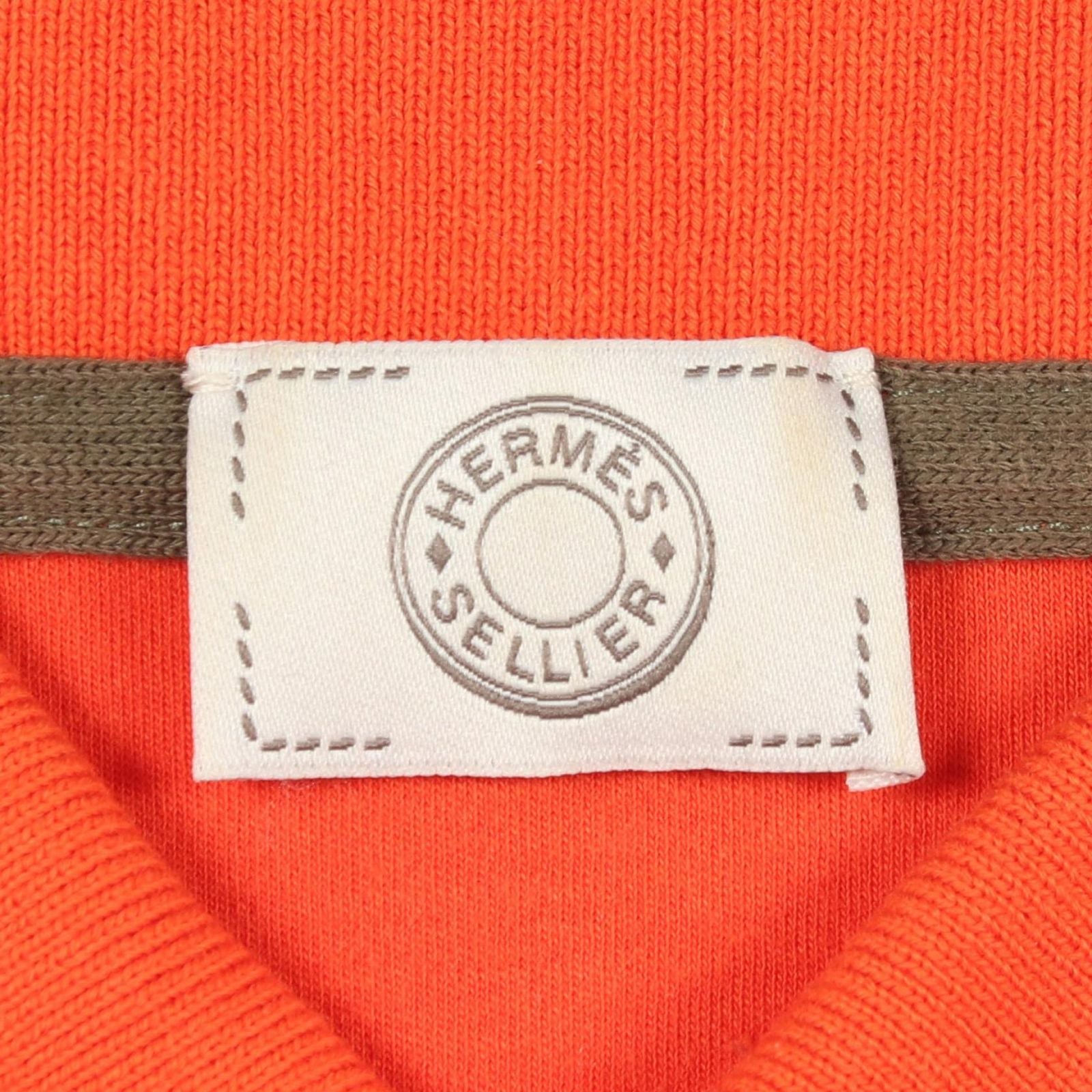 Hermes Polo Shirt Sellier Buttons Short Sleeve Cotton — view 3