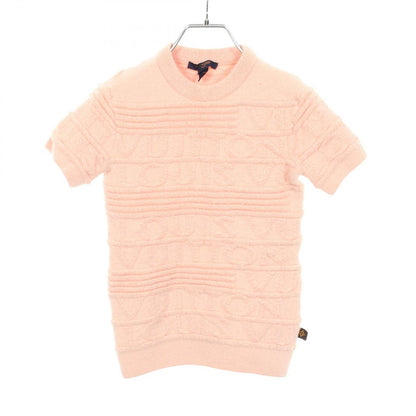 Louis Vuitton Knit Monogram Embossed Short Sleeve Wool Sweater