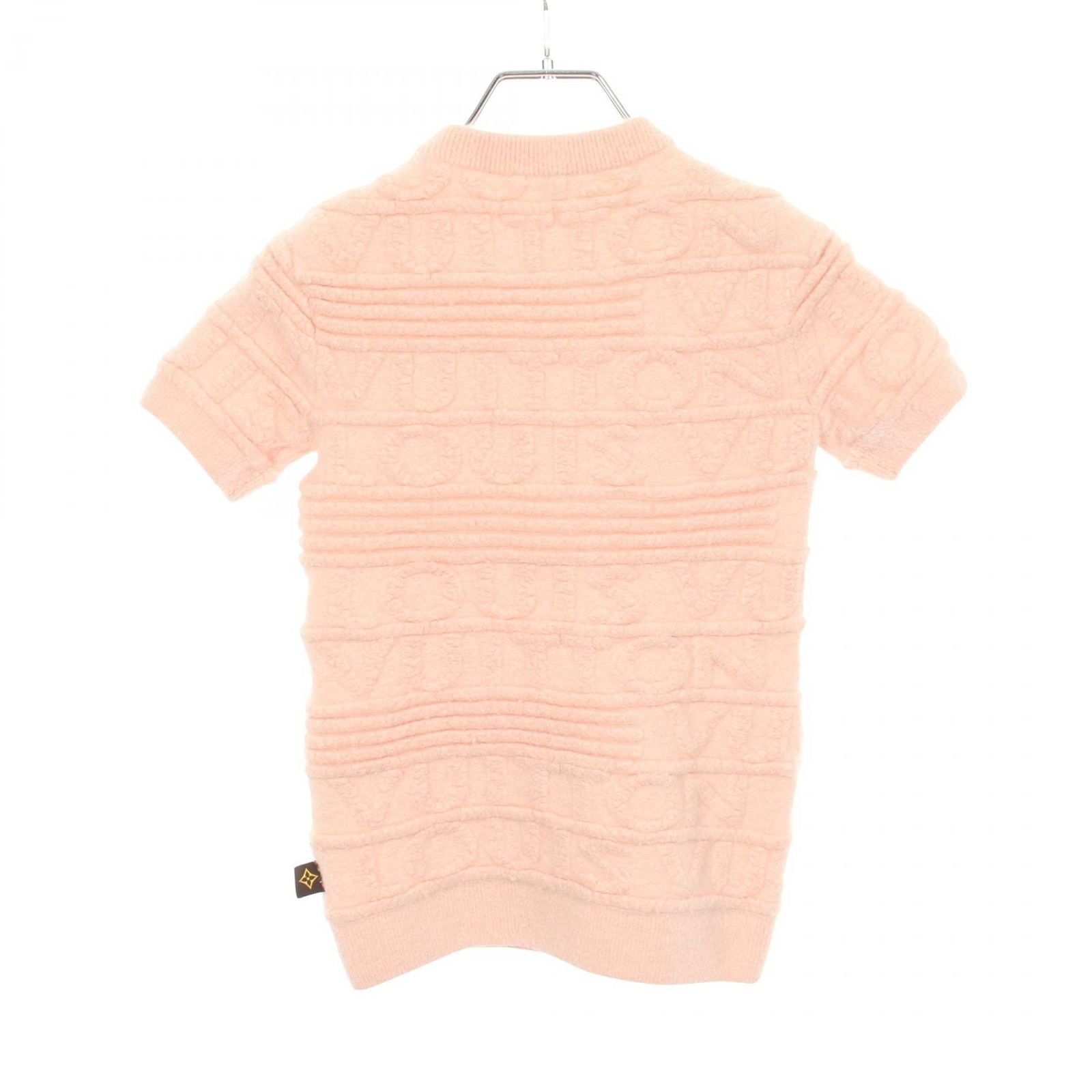Louis Vuitton Knit Monogram Embossed Short Sleeve Wool Sweater — view 2