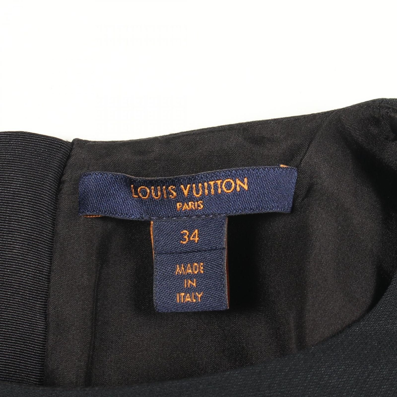Louis Vuitton Dress Patch Short Sleeve Wool Silk Flare — view 3