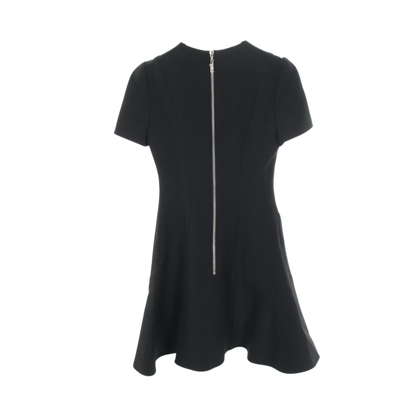 Louis Vuitton Dress Patch Short Sleeve Wool Silk Flare — view 2