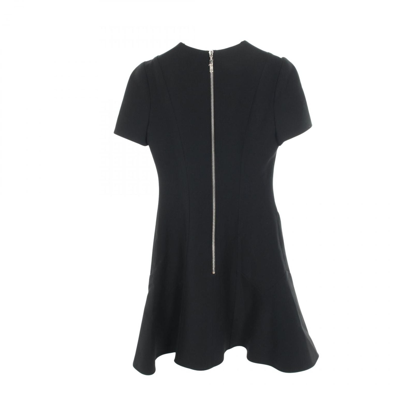 Louis Vuitton Dress Patch Short Sleeve Wool Silk Flare — view 2