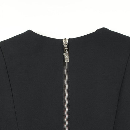 Louis Vuitton Dress Patch Short Sleeve Wool Silk Flare — view 7