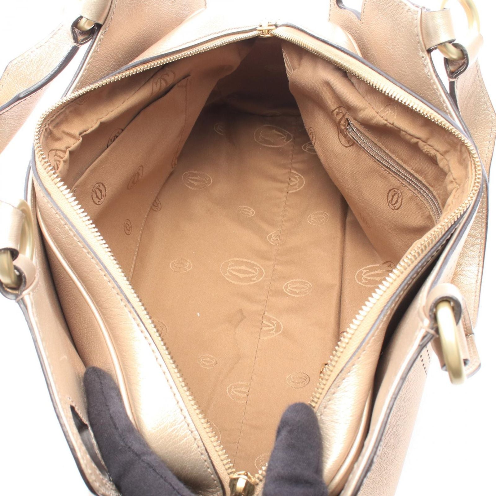 Cartier Handbag Marcello de Champagne Gold Leather — view 3