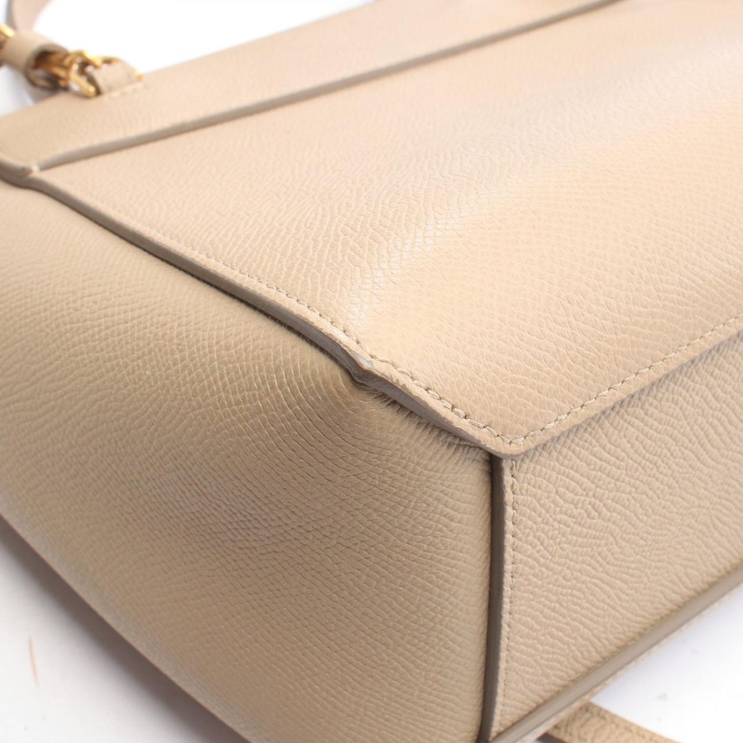 Celine Belt Bag Nano 2-Way Greige Leather — view 5