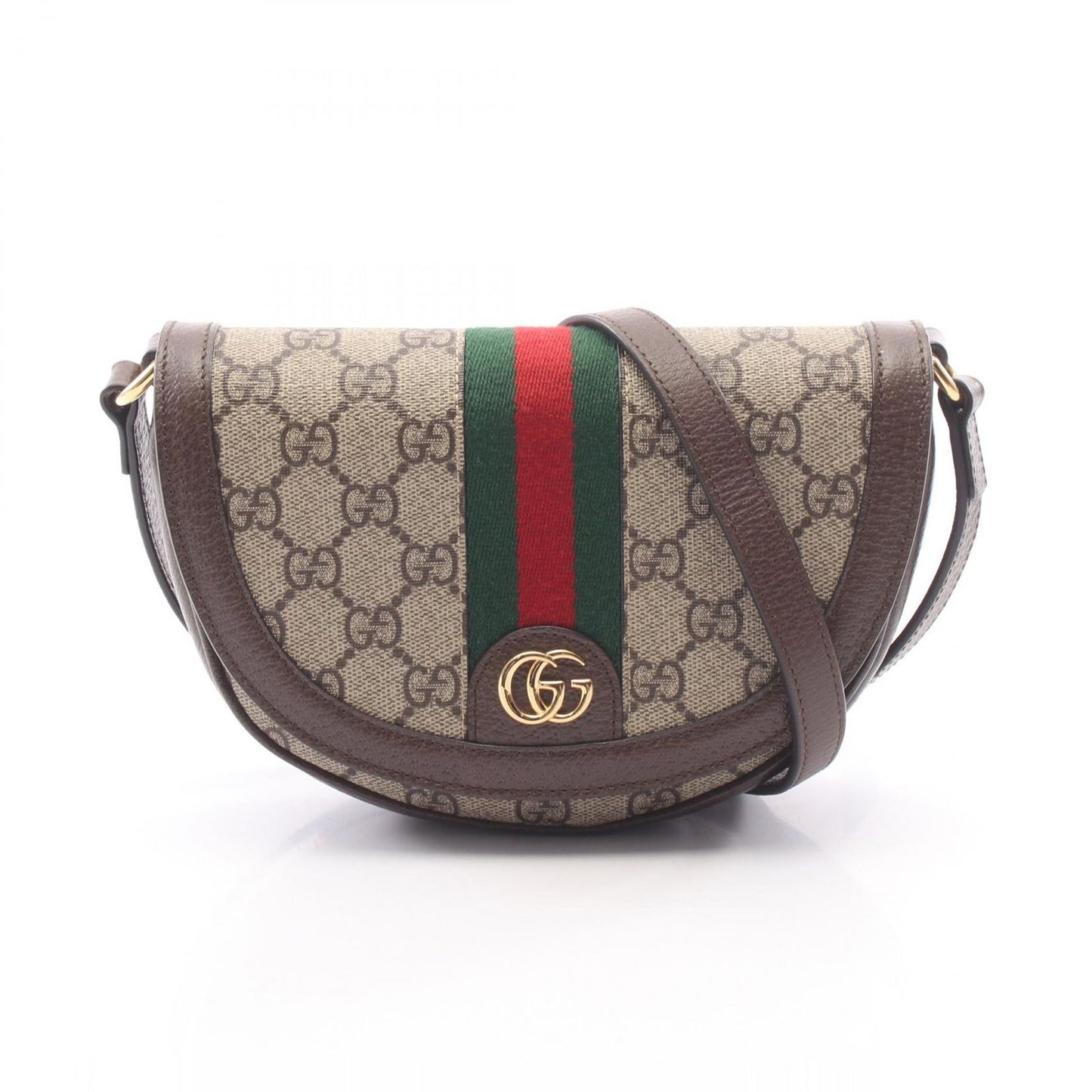 Gucci Shoulder Bag Ophidia GG Supreme Beige Brown Leather