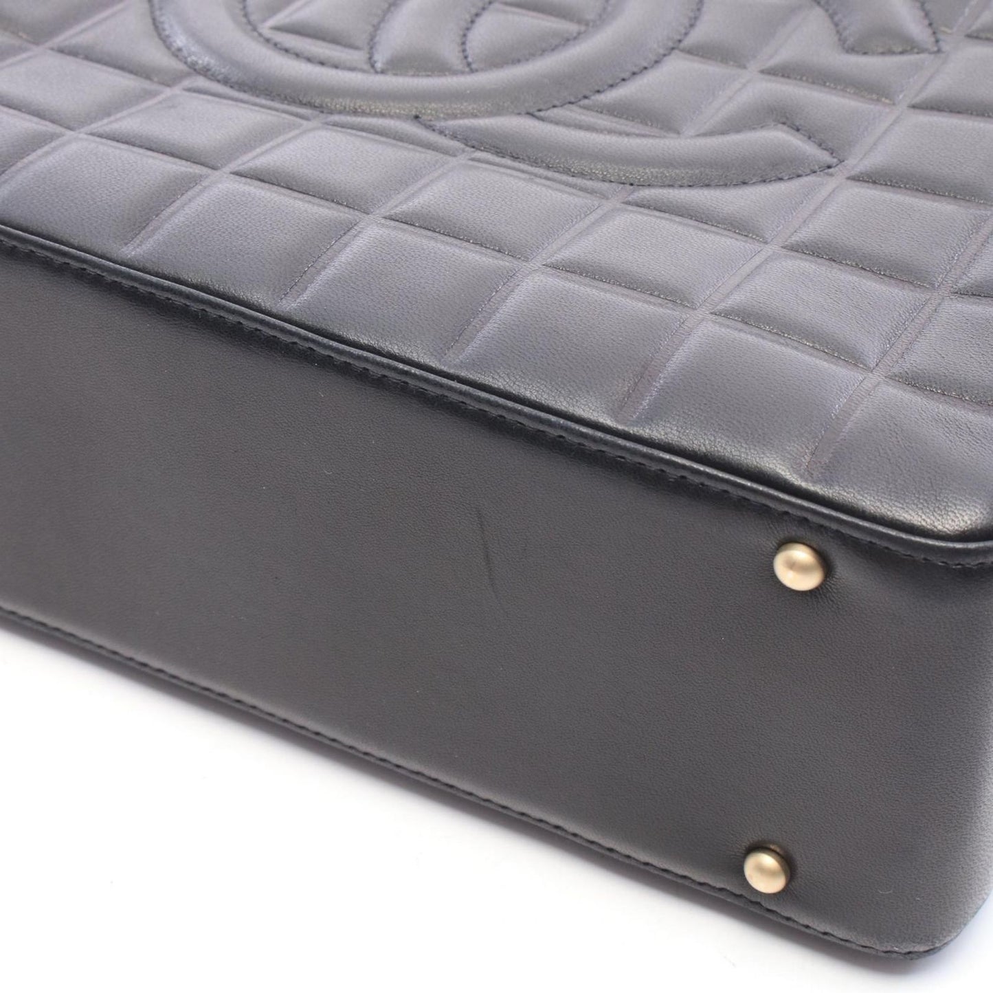 Chanel Shoulder Bag Choco Bar Black Lambskin — view 7