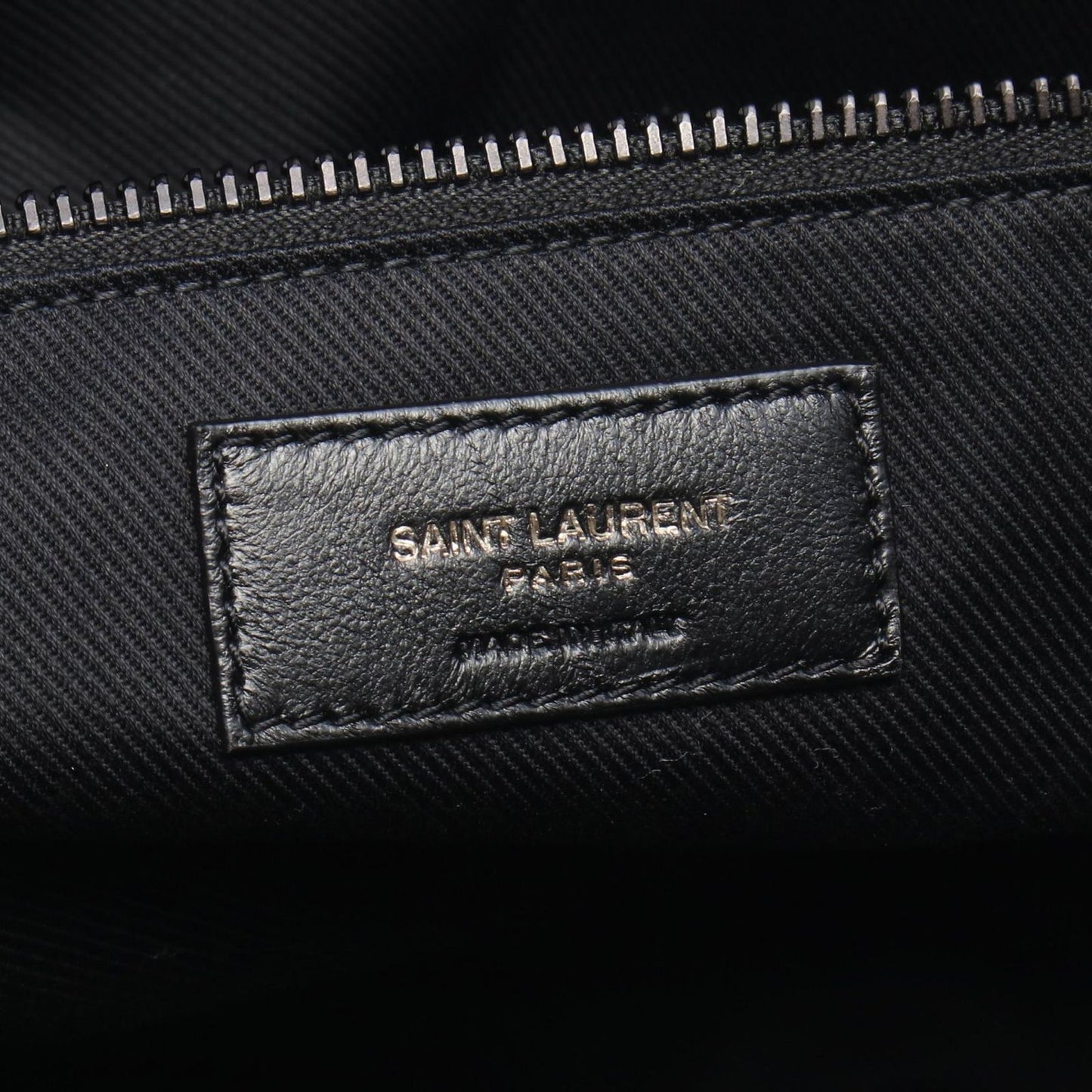 Saint Laurent Paris Boston Bag Wide Logo Puffer Black Leather — view 4