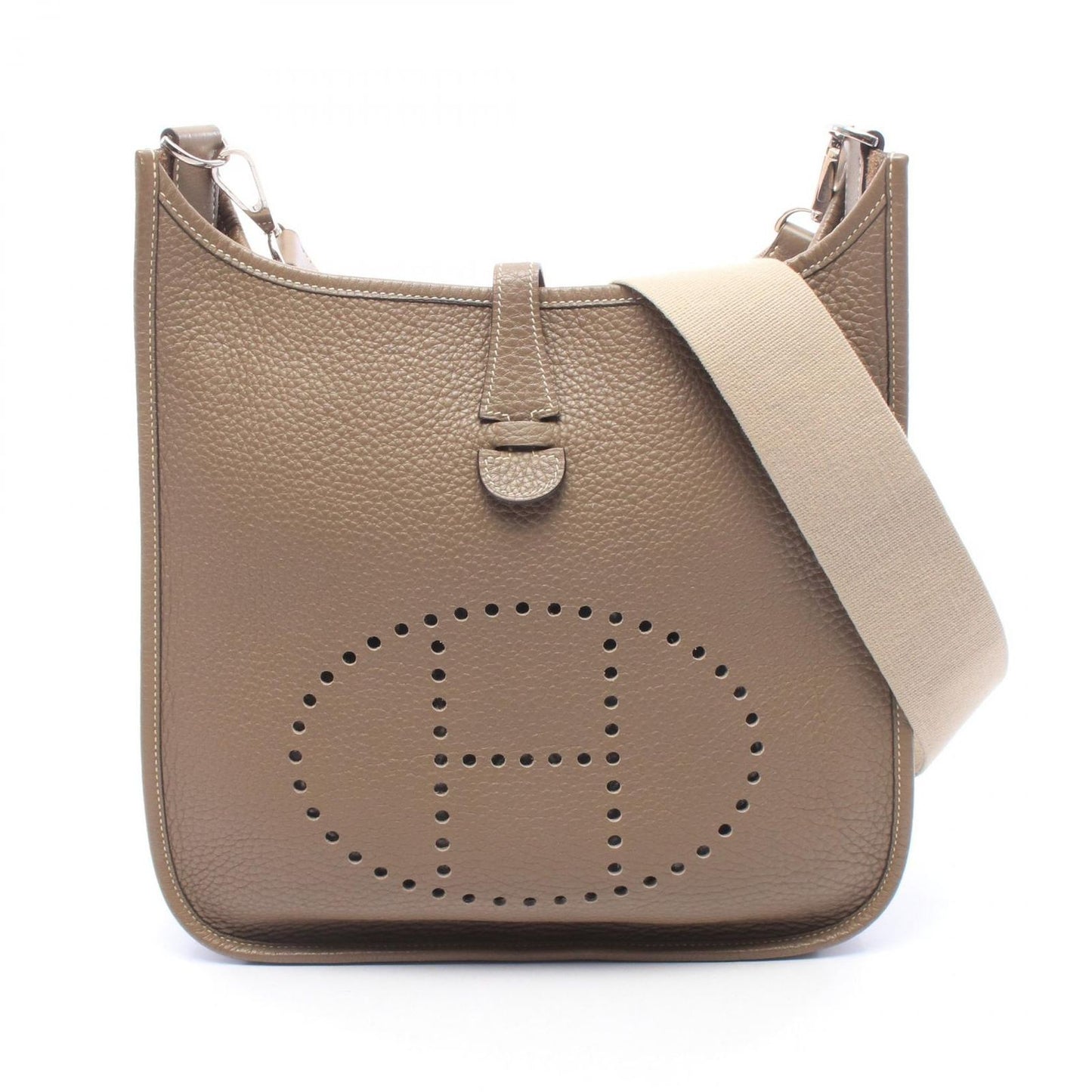 Hermes Shoulder Bag Evelyne I PM Etoupe Leather