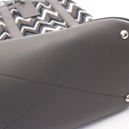 Louis Vuitton Backpack Charcoal Gray Multi Leather Randonnee GM — view 8