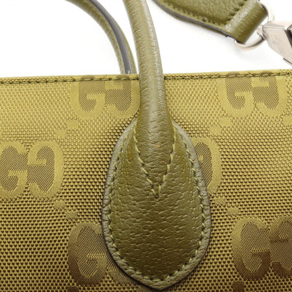 Gucci Tote Bag Off the Grid 2-Way Green Nylon Leather — view 6
