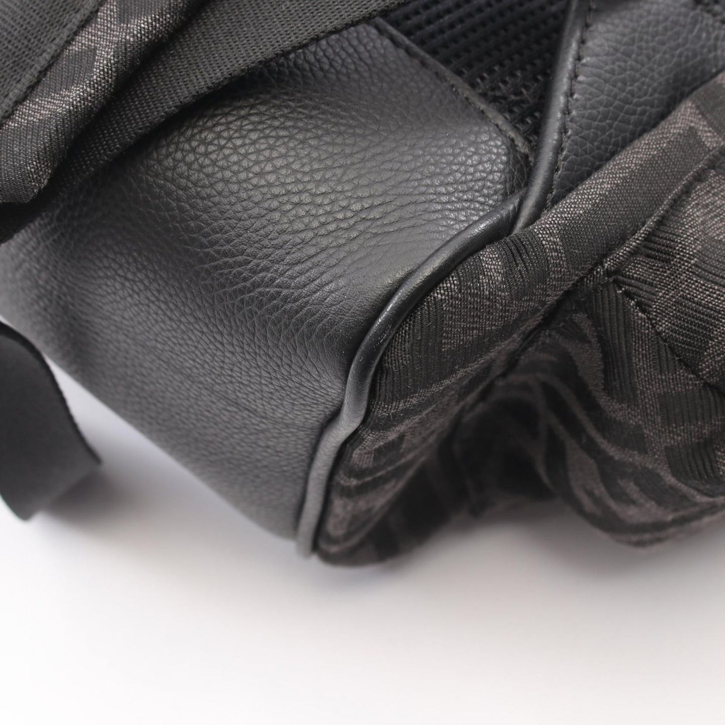 Fendi Backpack FF Jacquard Drive Zucca Dark Brown Black Canvas Leather — view 6