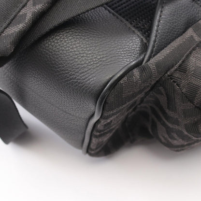 Fendi Backpack FF Jacquard Drive Zucca Dark Brown Black Canvas Leather — view 6