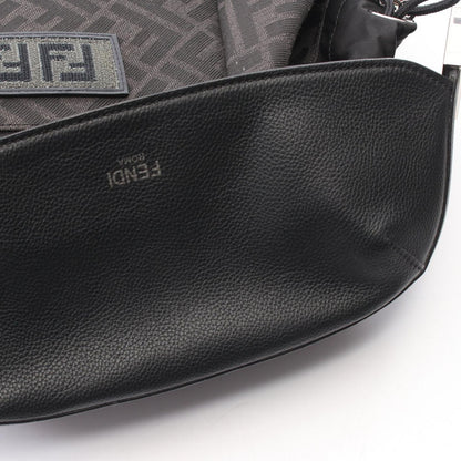 Fendi Backpack FF Jacquard Drive Zucca Dark Brown Black Canvas Leather — view 7