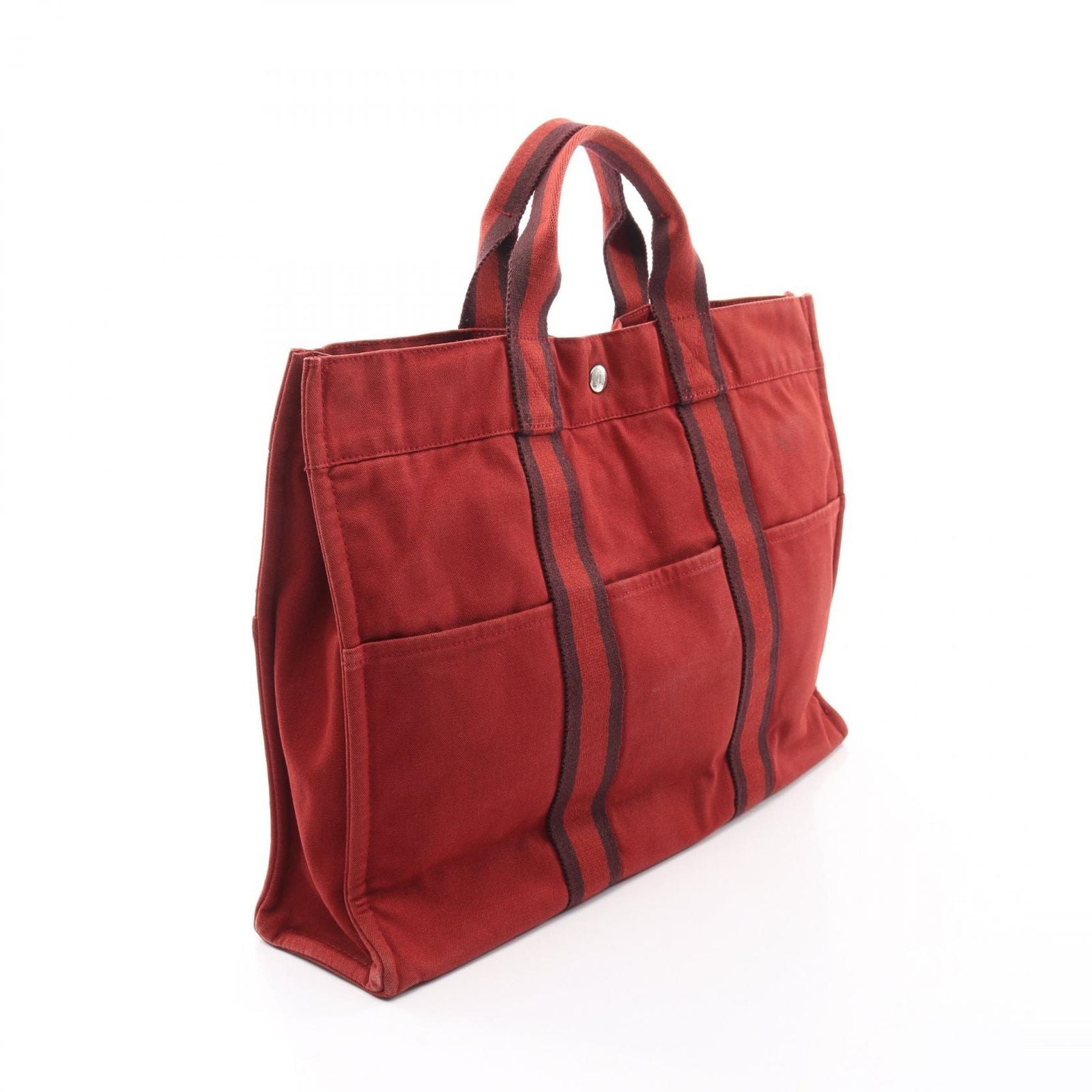 Hermes Tote Bag Fourre Tout MM Red Canvas — view 2