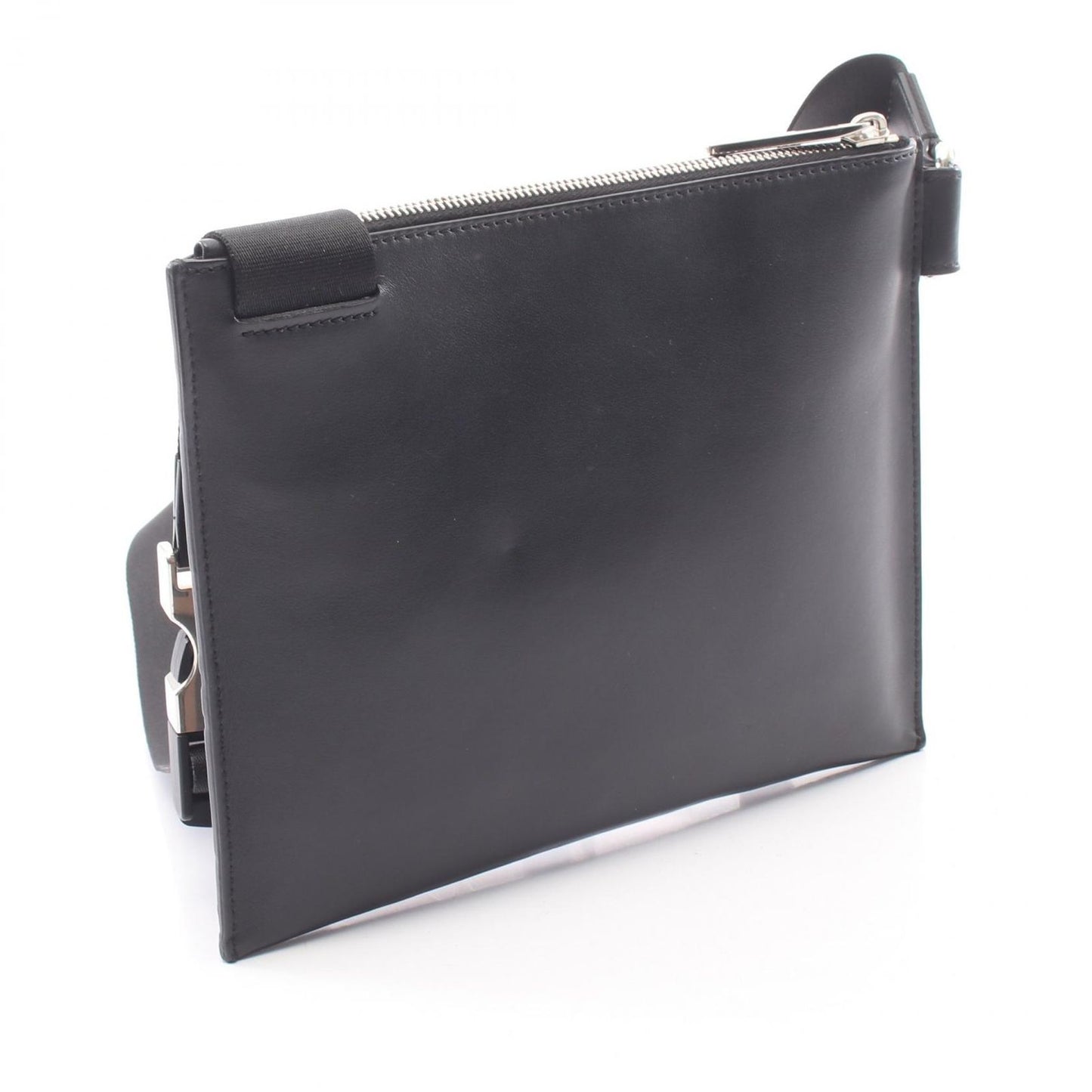 Fendi Shoulder Bag Zucca Brown Black Leather — view 2