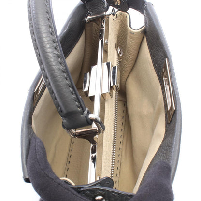 Fendi Handbag Peekaboo Regular Selleria 2-Way Gray Leather — view 3
