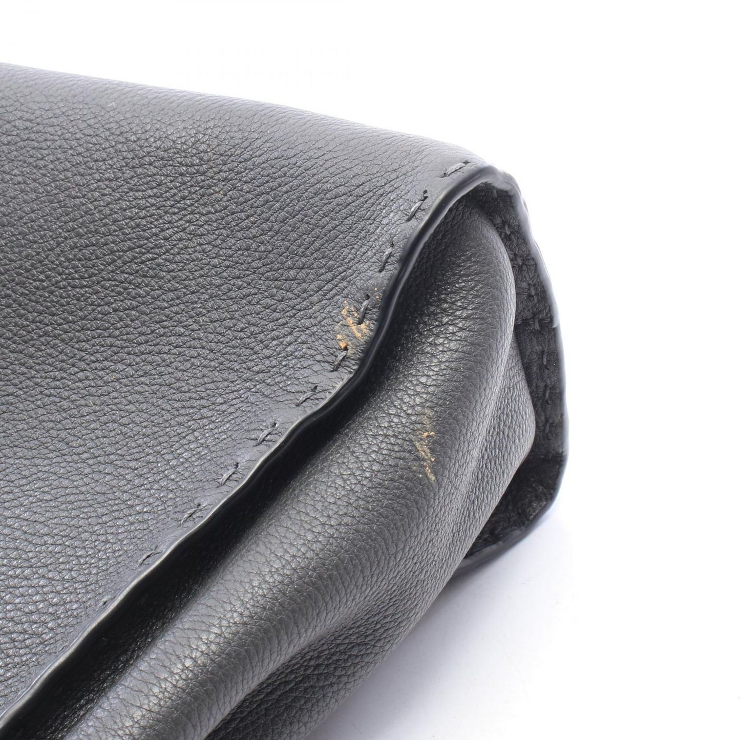 Fendi Handbag Peekaboo Regular Selleria 2-Way Gray Leather — view 5
