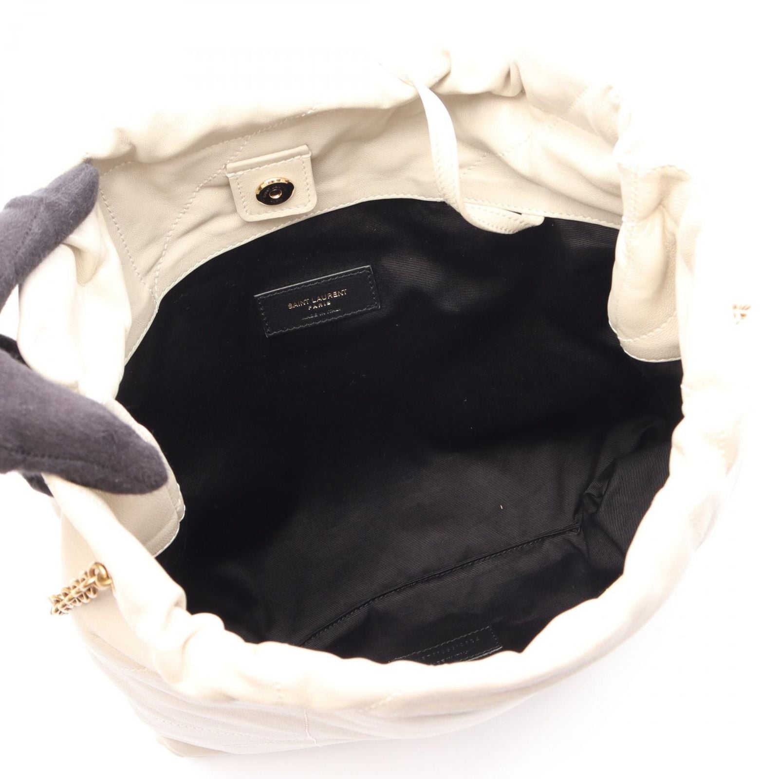 Saint Laurent Paris Shoulder Bag Jamie Ivory Leather 4.3 Chain — view 3