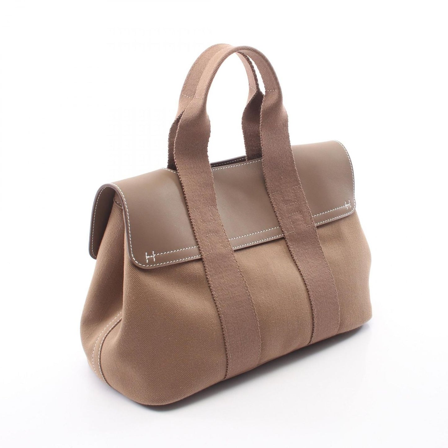 Hermes Handbag Valparaiso PM Etoupe Canvas Leather — view 2