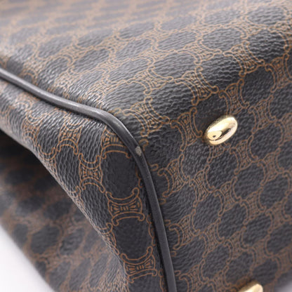 Celine Handbag Macadam Top Handle Black Leather Bag — view 7