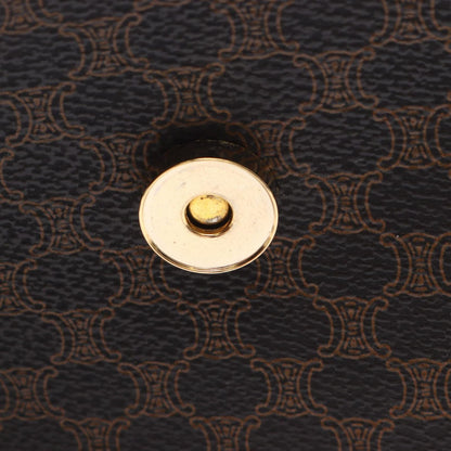 Celine Handbag Macadam Top Handle Black Leather Bag — view 6