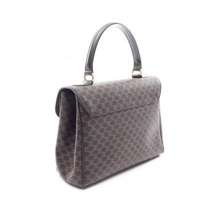 Celine Handbag Macadam Top Handle Black Leather Bag — view 2