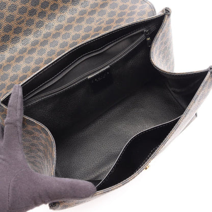 Celine Handbag Macadam Top Handle Black Leather Bag — view 3