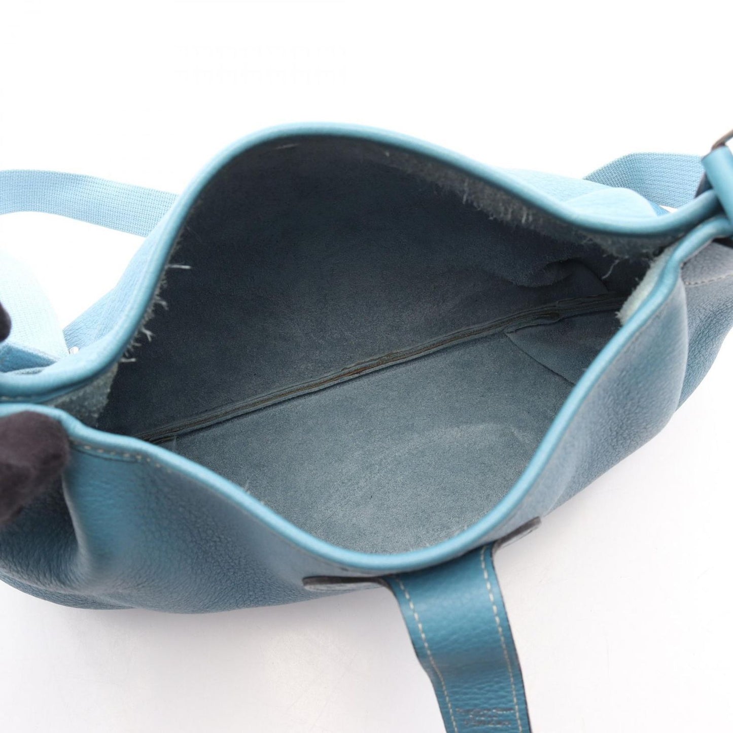 Hermes Shoulder Bag Rodeo Deux Blue Jean Leather — view 3