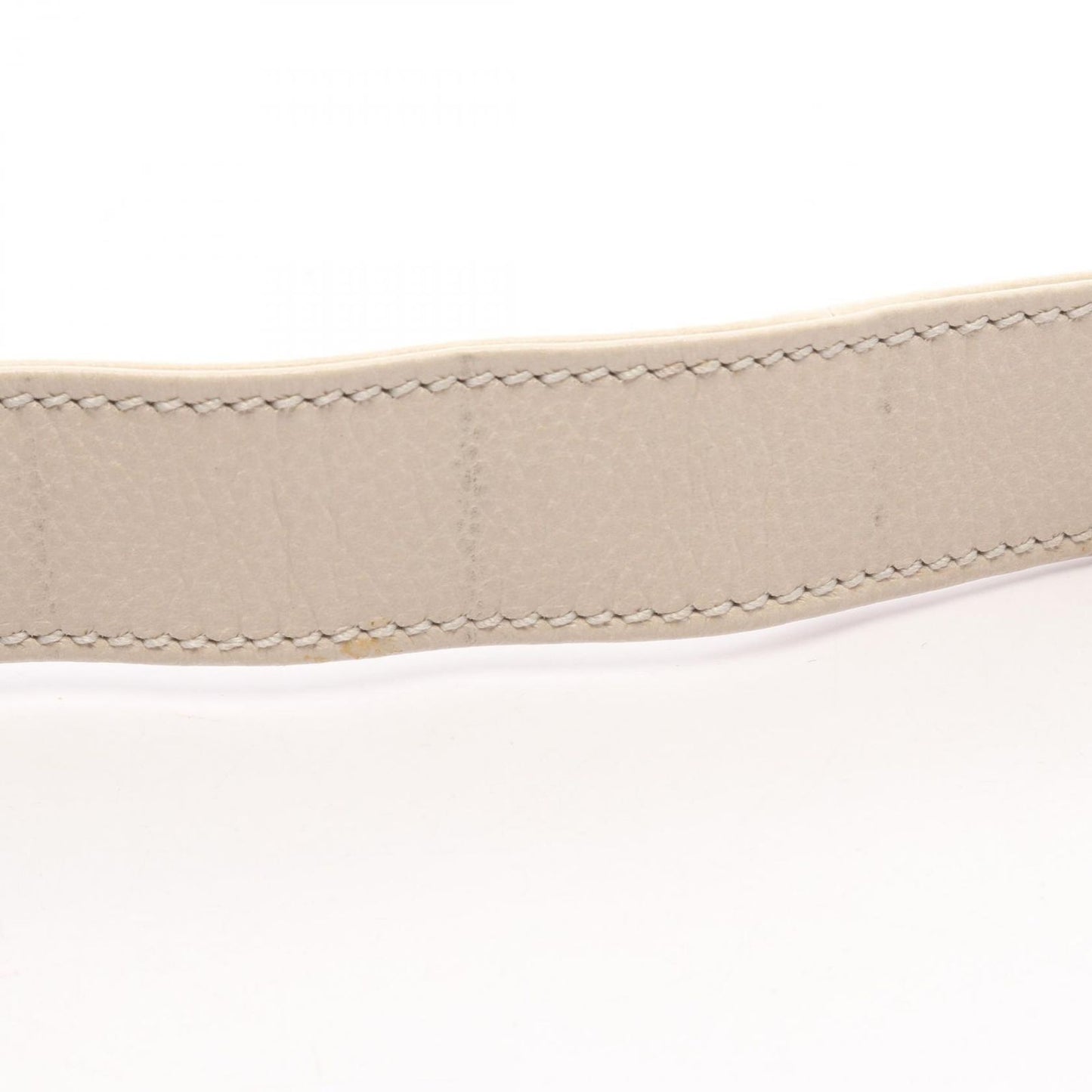 Gucci Shoulder Bag Webbing Line White Leather Logo Print — view 7