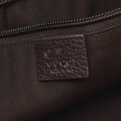 Gucci Boston Bag Sherry Line Beige Brown Canvas Leather Diamante — view 4