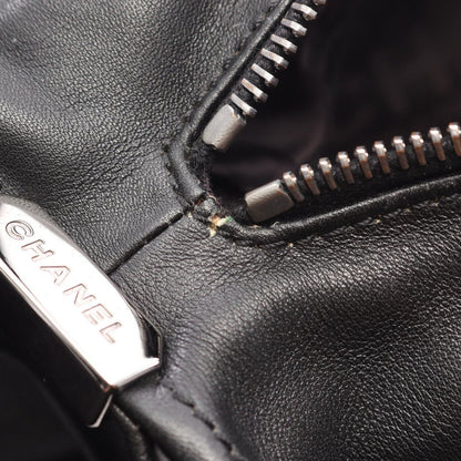 Chanel Choco Bar Black Lambskin Boston Bag — view 6