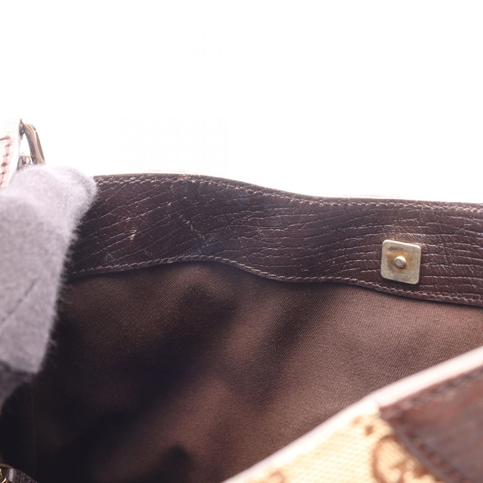 Gucci Shoulder Bag Hustler Bit GG Canvas Beige Brown Sherry Line — view 5