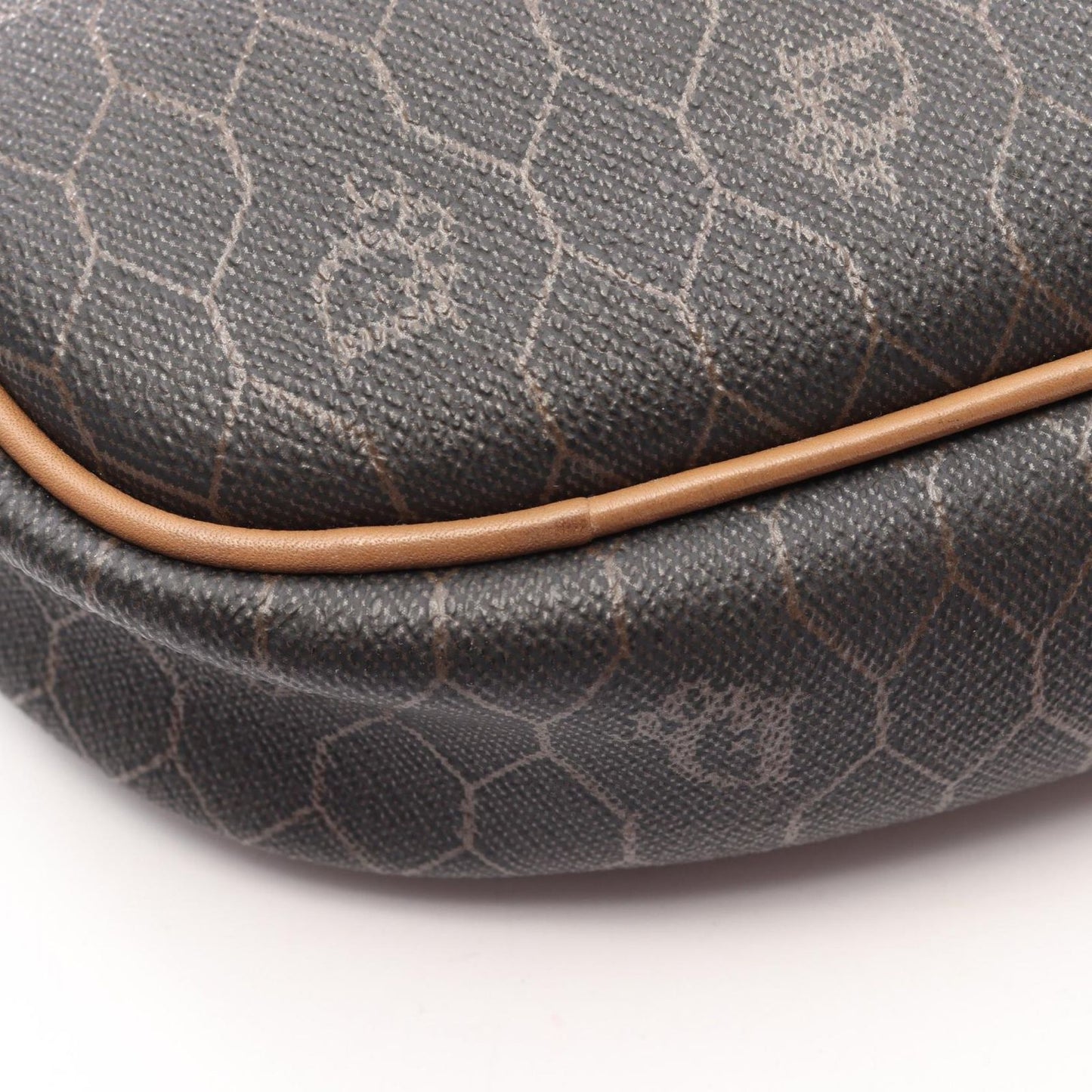 Dior Shoulder Bag Honeycomb Dark Brown Leather — view 8