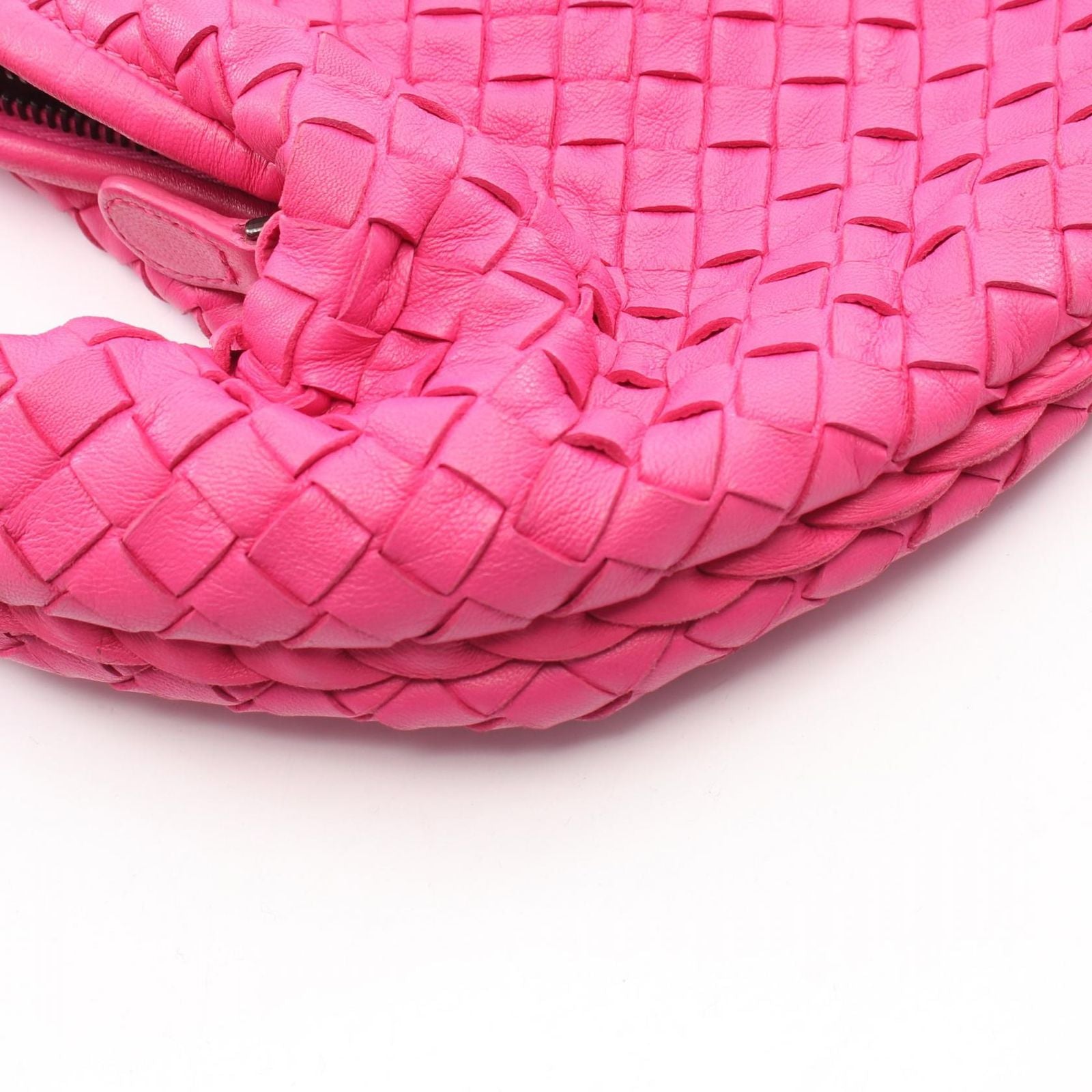 Bottega Veneta Shoulder Bag Intrecciato Pink Leather Hobo — view 8