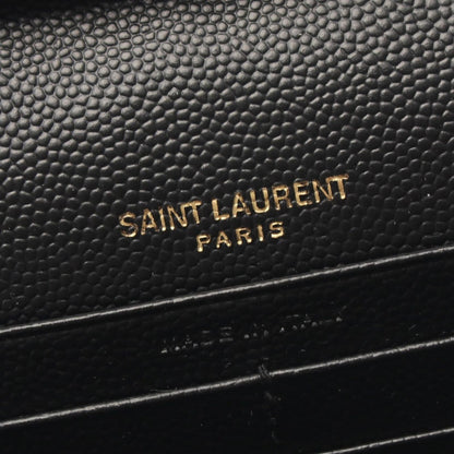 Saint Laurent Paris Shoulder Bag Cassandra Classic Black Leather Chain Wallet — view 4