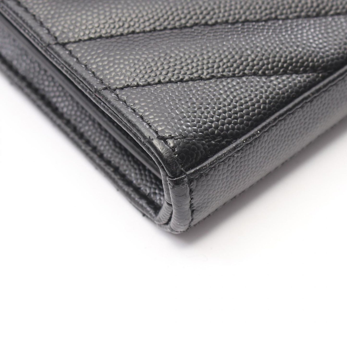 Saint Laurent Paris Shoulder Bag Cassandra Classic Black Leather Chain Wallet — view 6