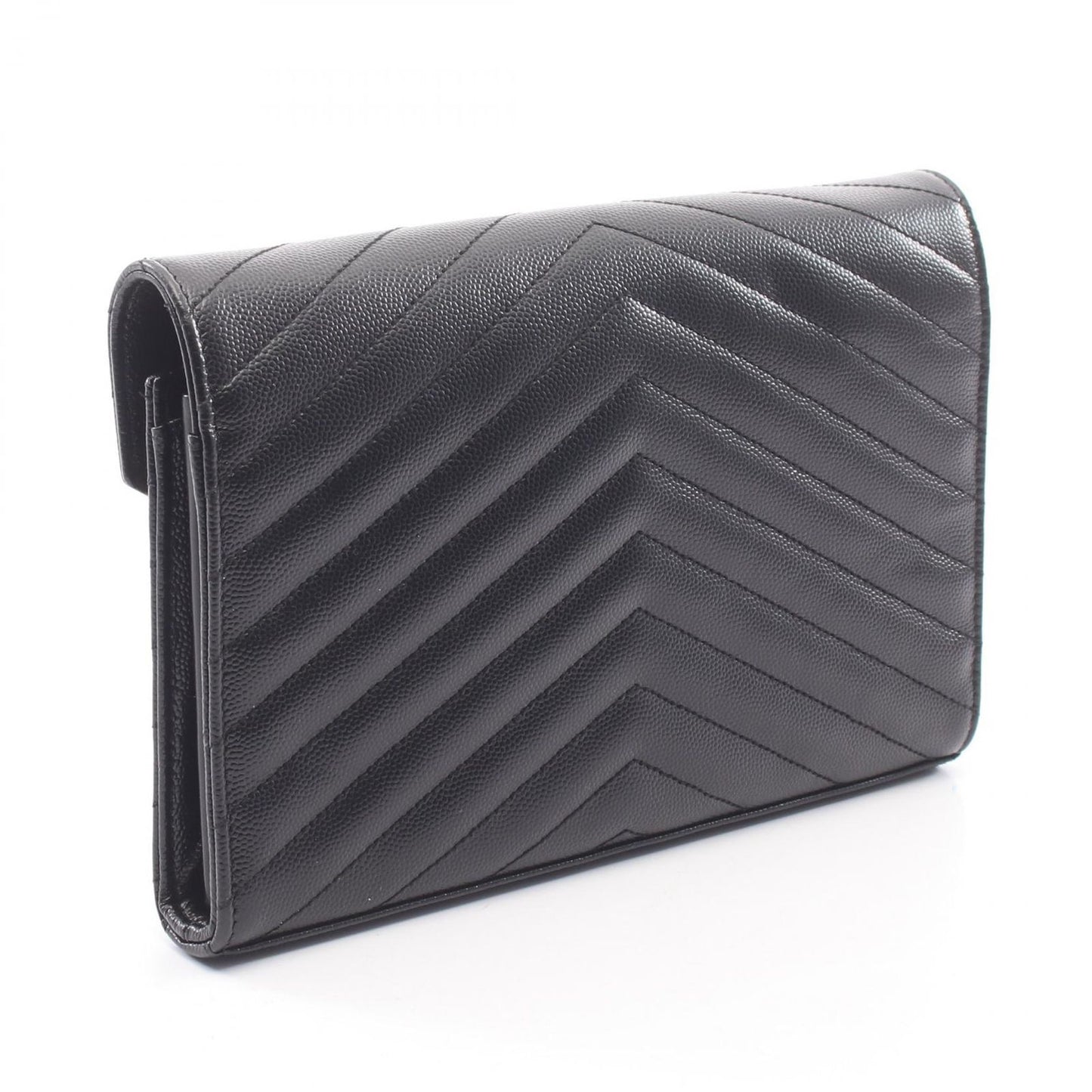Saint Laurent Paris Shoulder Bag Cassandra Classic Black Leather Chain Wallet — view 2