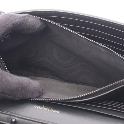 Saint Laurent Paris Shoulder Bag YSL Monogram Polka Dot Black Leather Kate — view 6