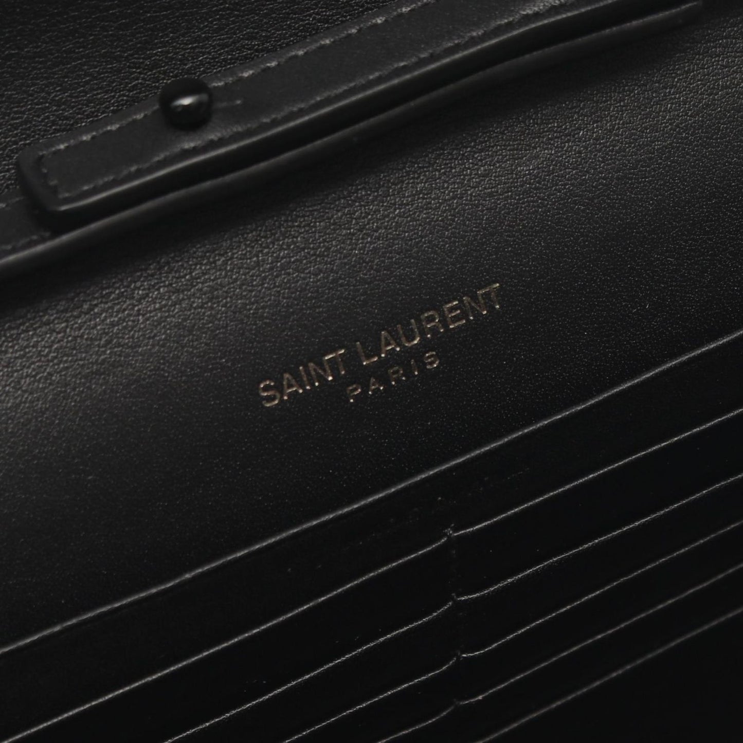 Saint Laurent Paris Shoulder Bag YSL Monogram Polka Dot Black Leather Kate — view 4