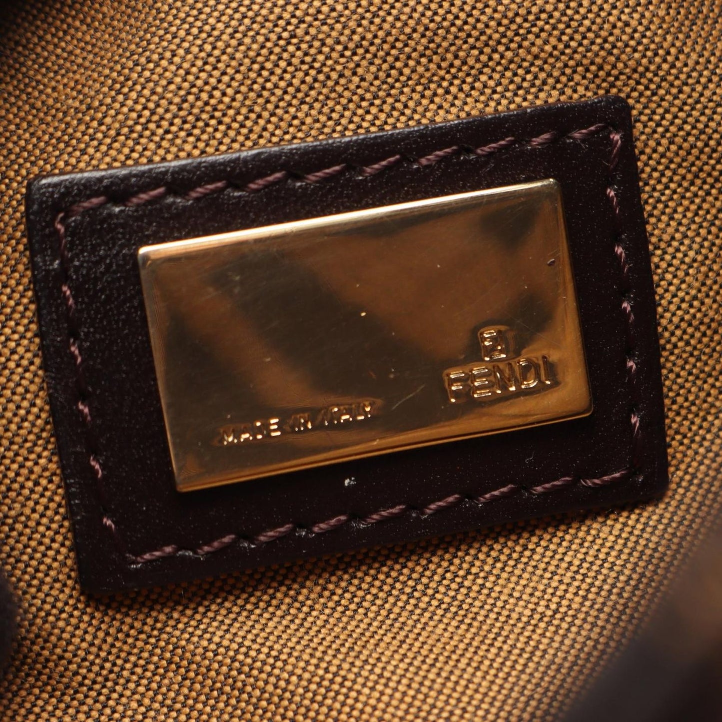 Fendi Shoulder Bag Zucca Brown Dark Canvas Leather — view 4