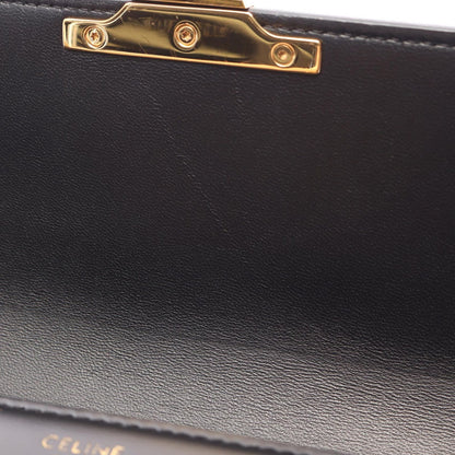 Celine Shoulder Bag Teen Triomphe Black Leather — view 5