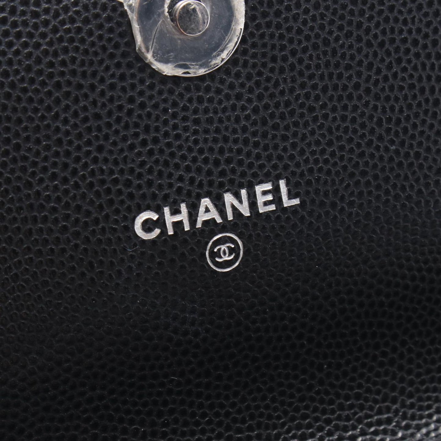 Chanel Shoulder Bag Quilted Black Caviar Leather Chain — view 4